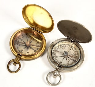 Two USA Pocket Compasses  c.1920s (2) [200985]