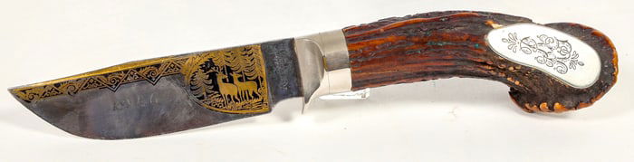 Custom Knife for Roy R. Gill on a Remington Gold Wash Blade [202926]