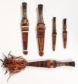 Hand Crafted Sheath Knives Collection from West Africa 20th C. (5) [202899]