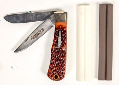 Remington Bullet Knife R1173 with Spiderco Serrated Knife Sharpener Stones (2)  [200534]