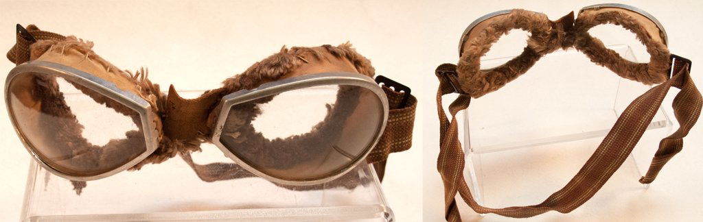 Antique automobile goggles: Not like goggles today. Love the soft material to make the googles more comfortable.