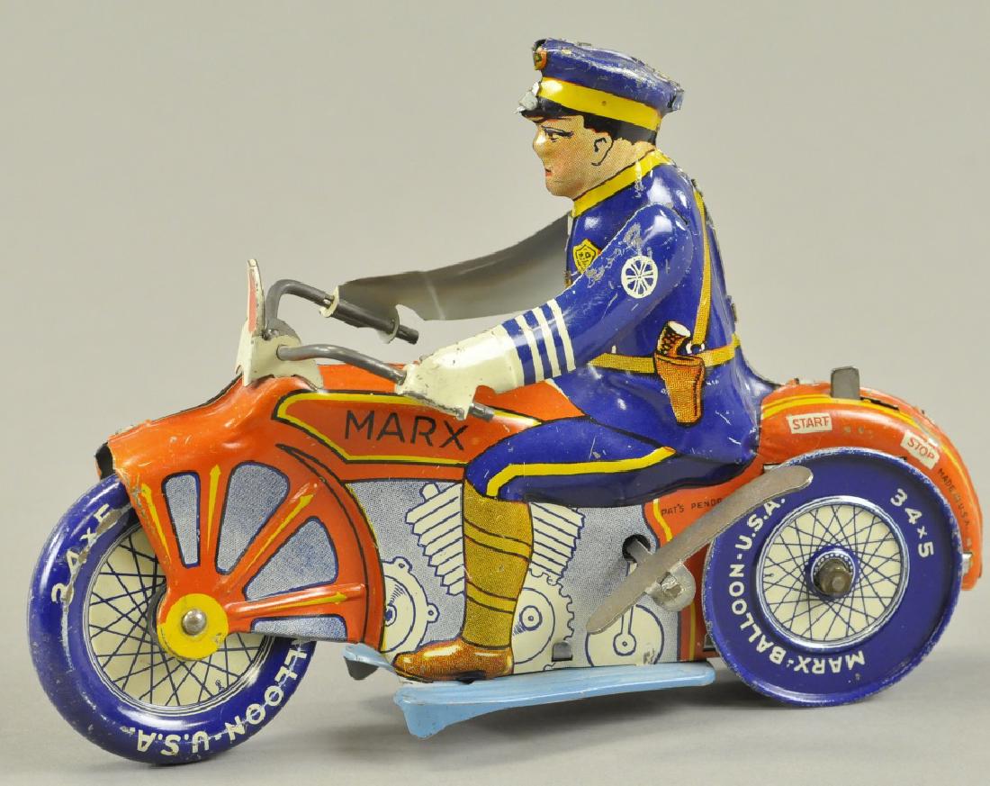 MARX ROLLOVER POLICE MOTORCYCLE VARIATION (1 of 3)