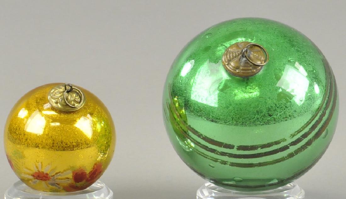 TWO HAND DECORATED GERMAN KUGELS (1 of 2)