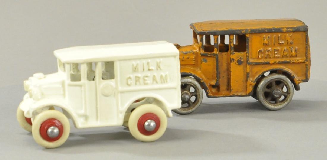 TWO SMALL HUBLEY MILK TRUCKS (1 of 4)