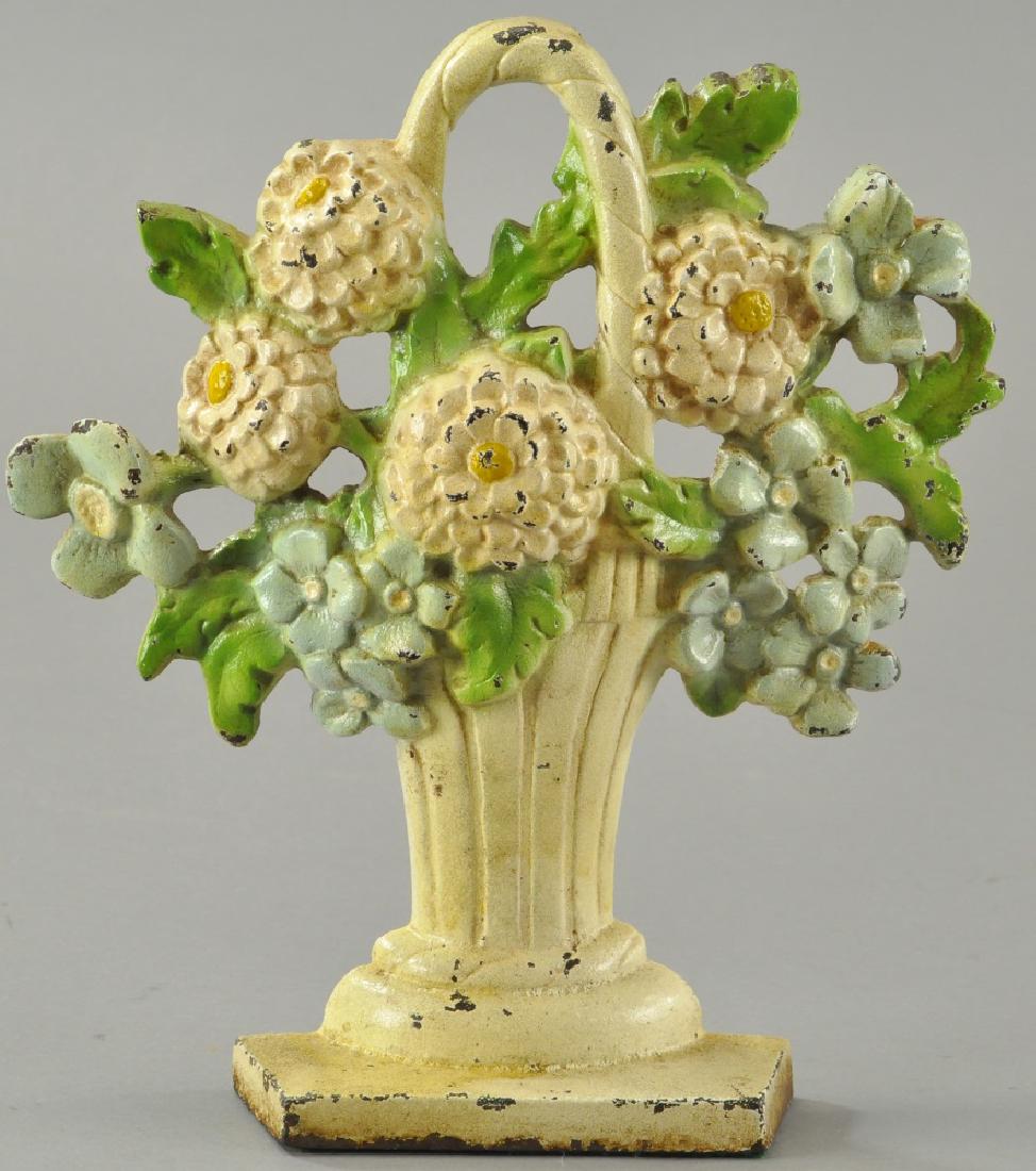 ZINNIAS & POPPIES DOORSTOP - GREAT SIZE. (1 of 2)