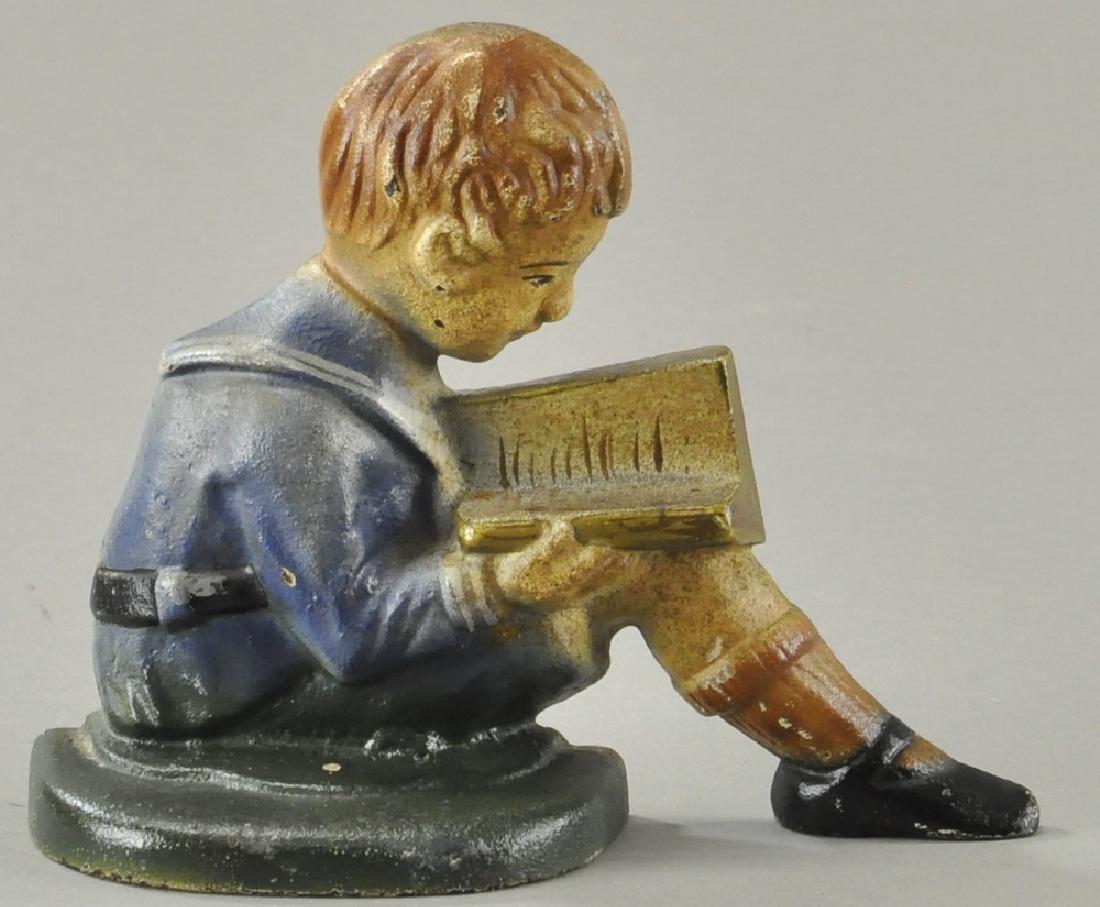BOY READING BOOKENDS - DESIGN BY MAXFIELD PARRISH (1 of 2)