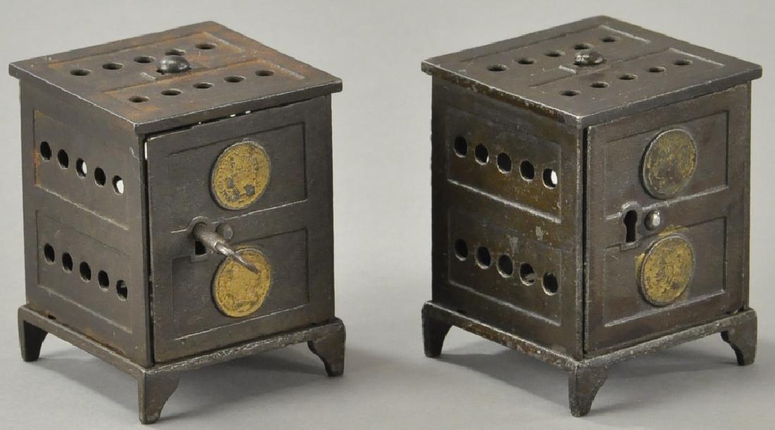 PAIR OF TWO COIN SAFE BANKS (1 of 3)
