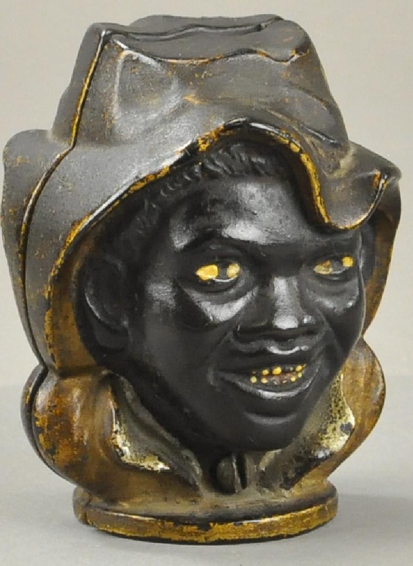 TWO FACED BLACK BOY STILL BANK - LARGE (1 of 3)