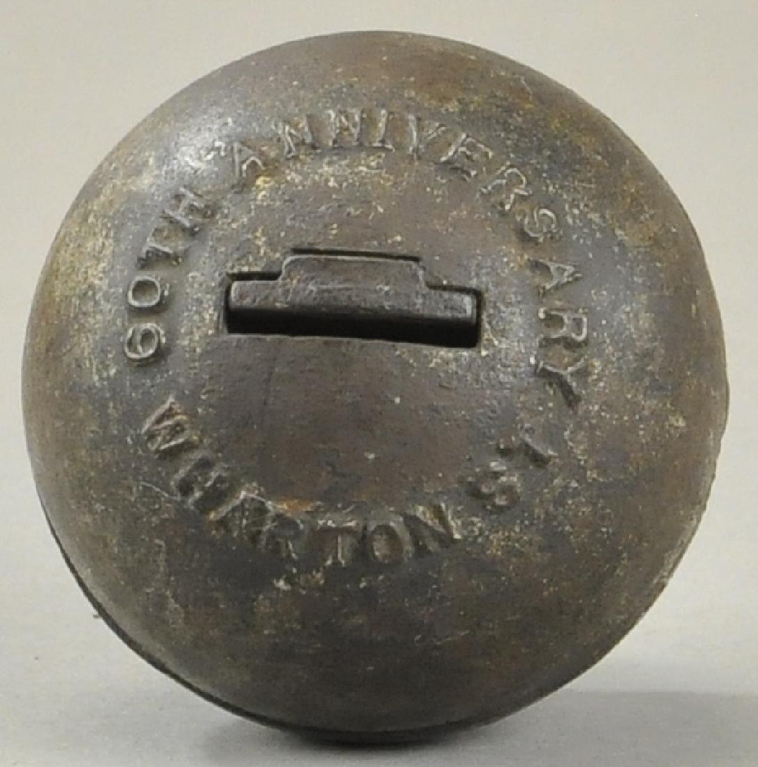 CANNONBALL STILL BANK - COMBINATION LOCK: Bertoia BASICS Online: CANNONBALL STILL BANK - COMBINATION LOCK 3 1/2" h.