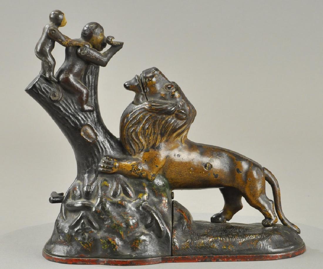 KYSER & REX LION & TWO MONKEYS MECHANICAL BANK (1 of 4)
