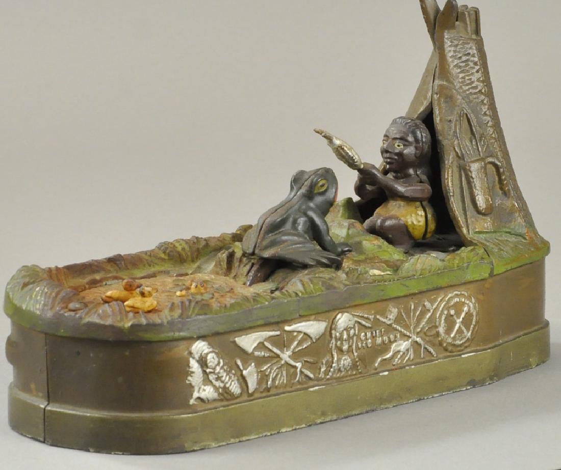 J. & E. STEVENS CHIEF BIG MOON MECHANICAL BANK (1 of 4)