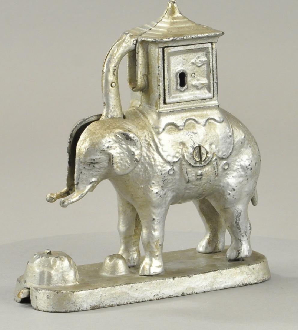 ELEPHANT HOWDAH LOCKED MECHANICAL BANK (1 of 3)