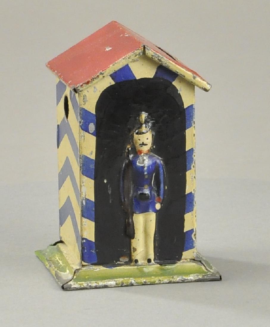 GERMAN TIN SENTRY STILL BANK - HAND PAINTED (1 of 2)