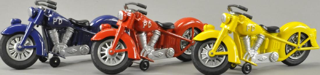 LOT OF THREE HUBLEY POLICE DEPT. MOTORCYCLES (1 of 2)