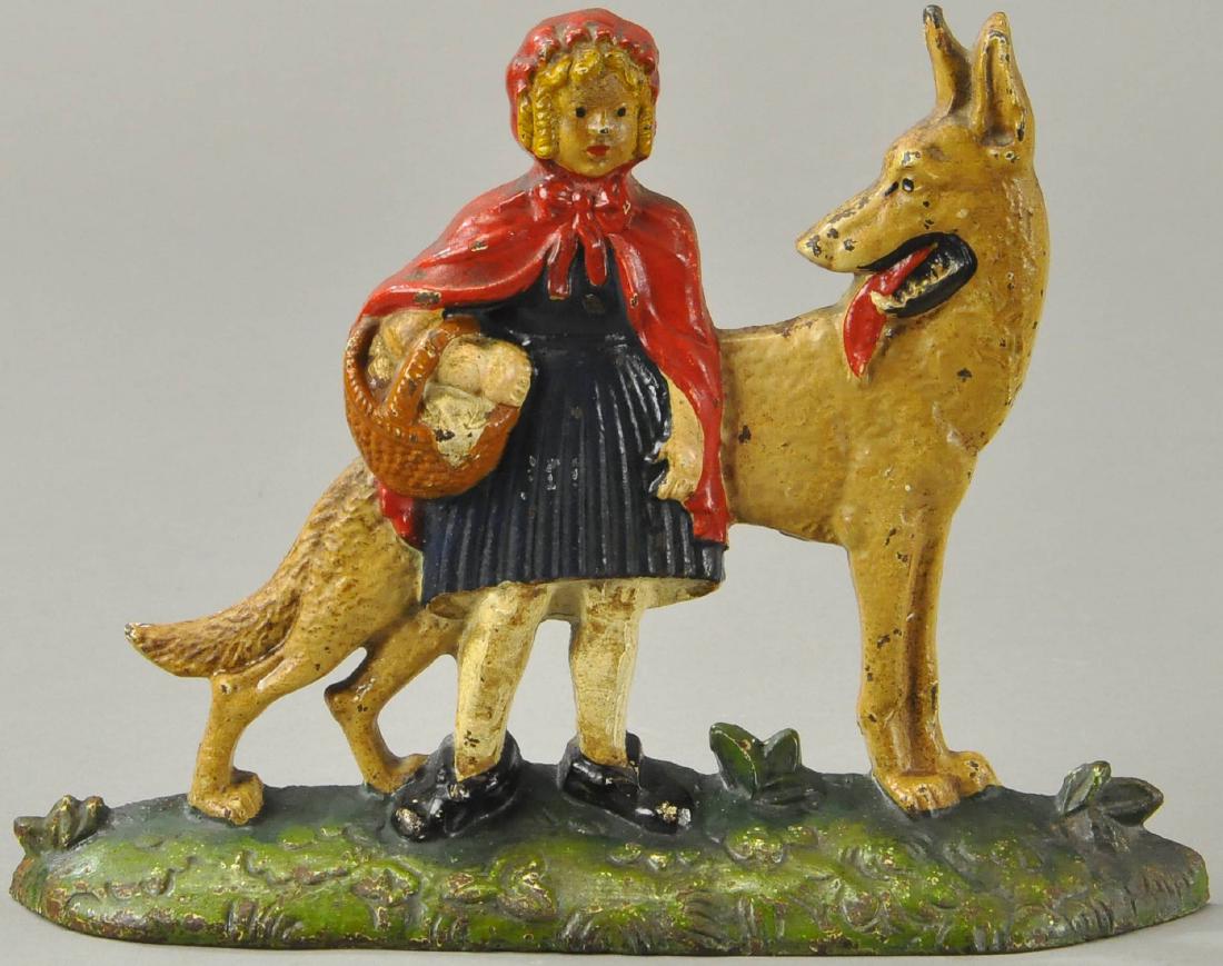 RED RIDING HOOD AND WOLF DOORSTOP (1 of 2)