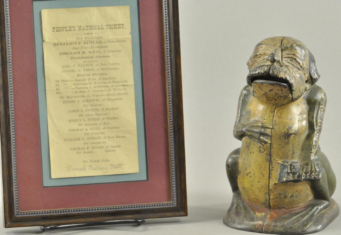 GENERAL BUTLER STILL BANK WITH TICKET STUB (1 of 3)