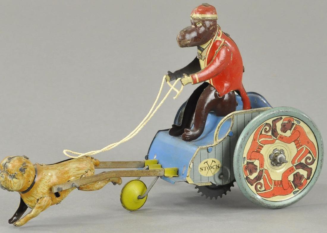 STOCK MONKEY IN DOG CART (1 of 3)