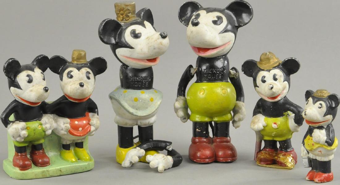 GROUPING OF CERAMIC MICKEY AND MINNIE FIGURES (1 of 2)
