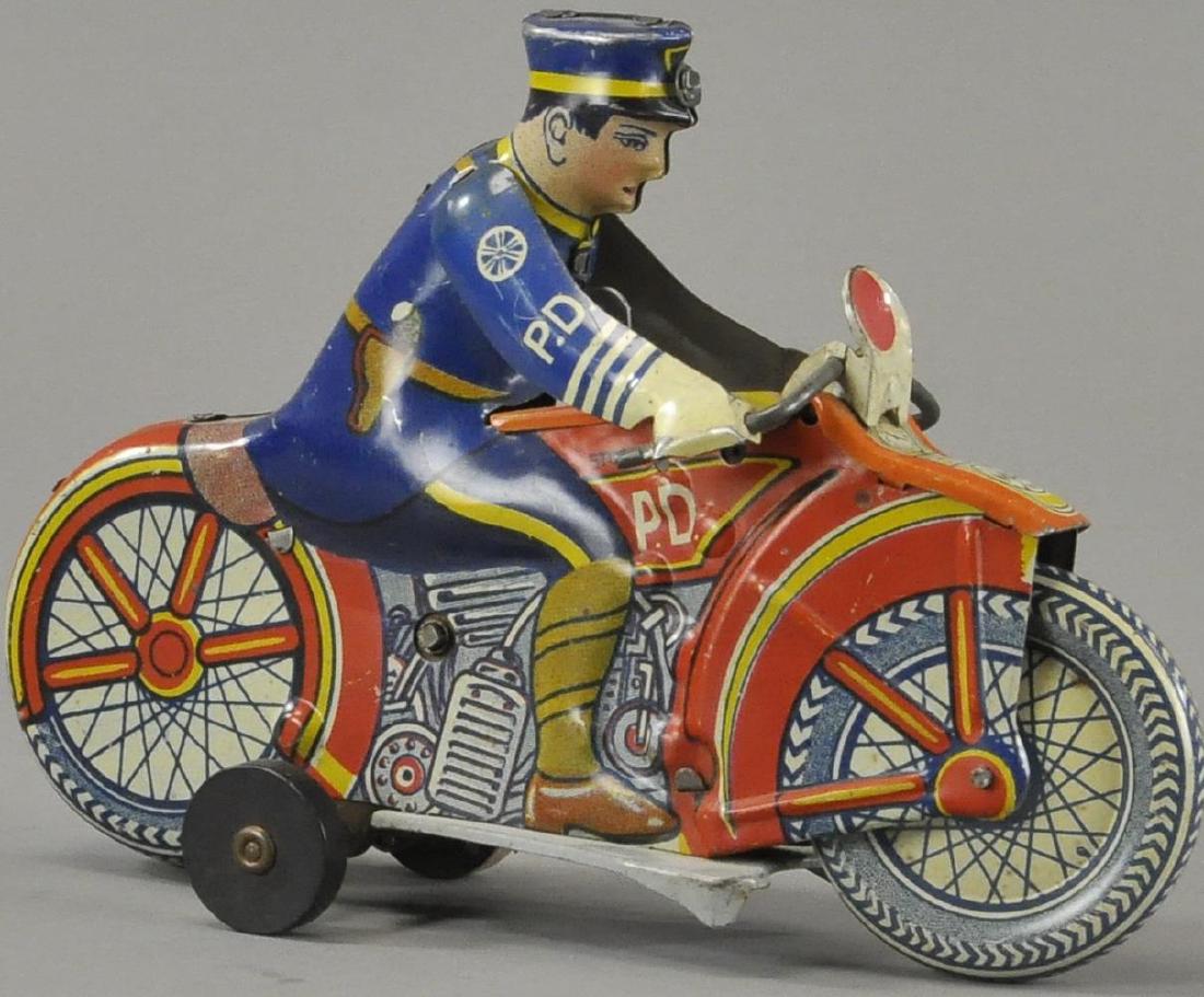 MARX POLICE MECHANICAL MOTORCYCLE (1 of 2)