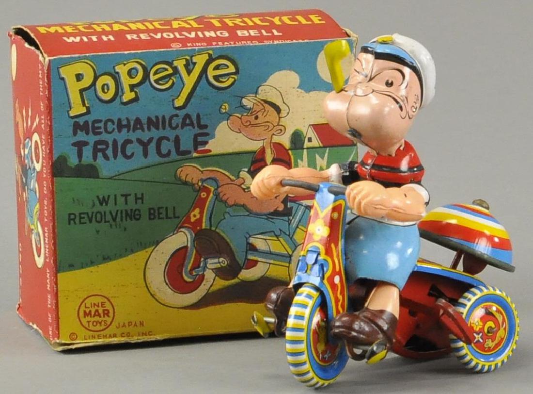 BOXED LINEMAR POPEYE RIDING TRICYCLE (1 of 2)