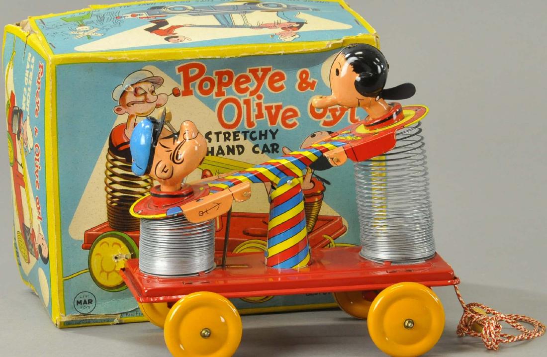 BOXED POPEYE & OLIVE OYL SLINKY TOY (1 of 4)