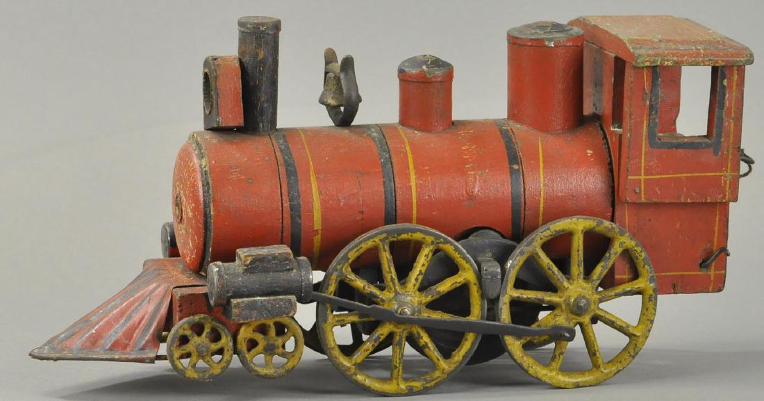 FRICTION DRIVE WOODEN LOCOMOTIVE - DAYTON: Bertoia BASICS Online: FRICTION DRIVE WOODEN LOCOMOTIVE - DAYTON 12.5" l.