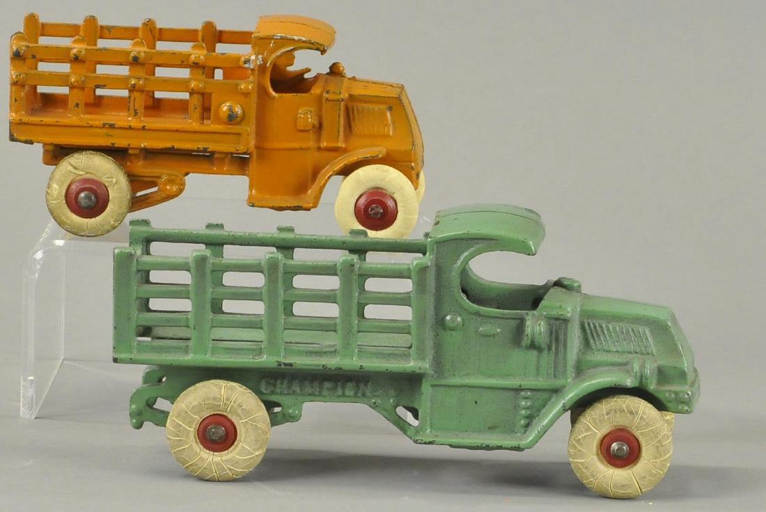 PAIR OF STAKE TRUCKS- HUBLEY-CHAMPION (1 of 4)