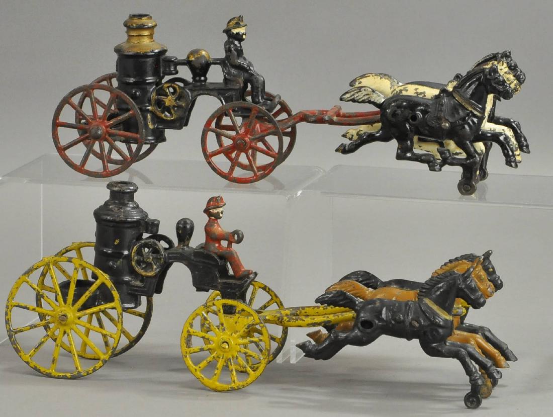 PAIR OF HORSE DRAWN FIRE PUMPERS - HUBLEY (1 of 3)