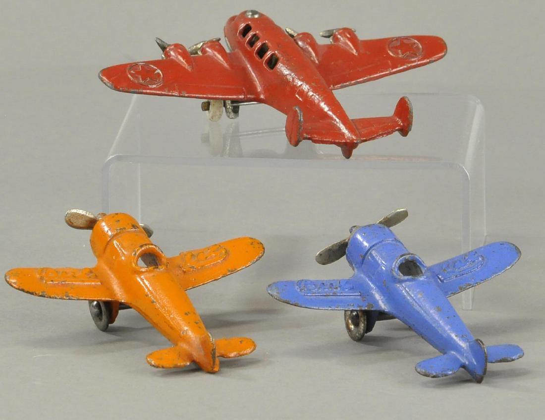 LOT OF THREE IRON AIRPLANES (1 of 2)