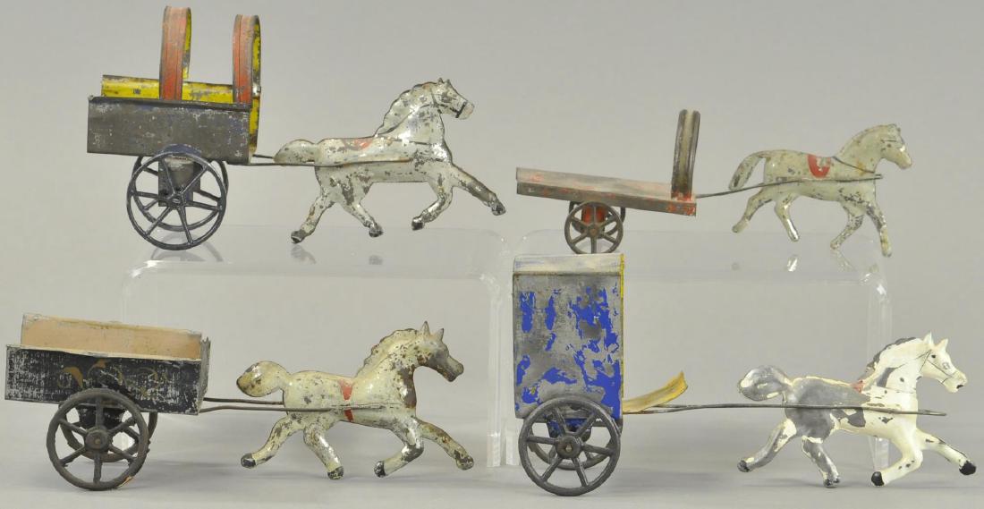 LOT OF FOUR SMALL HORSE CARTS (1 of 4)