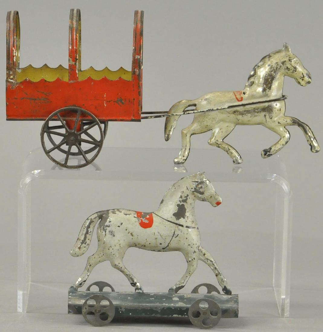 TWO AMERICAN TIN HORSE TOYS (1 of 3)