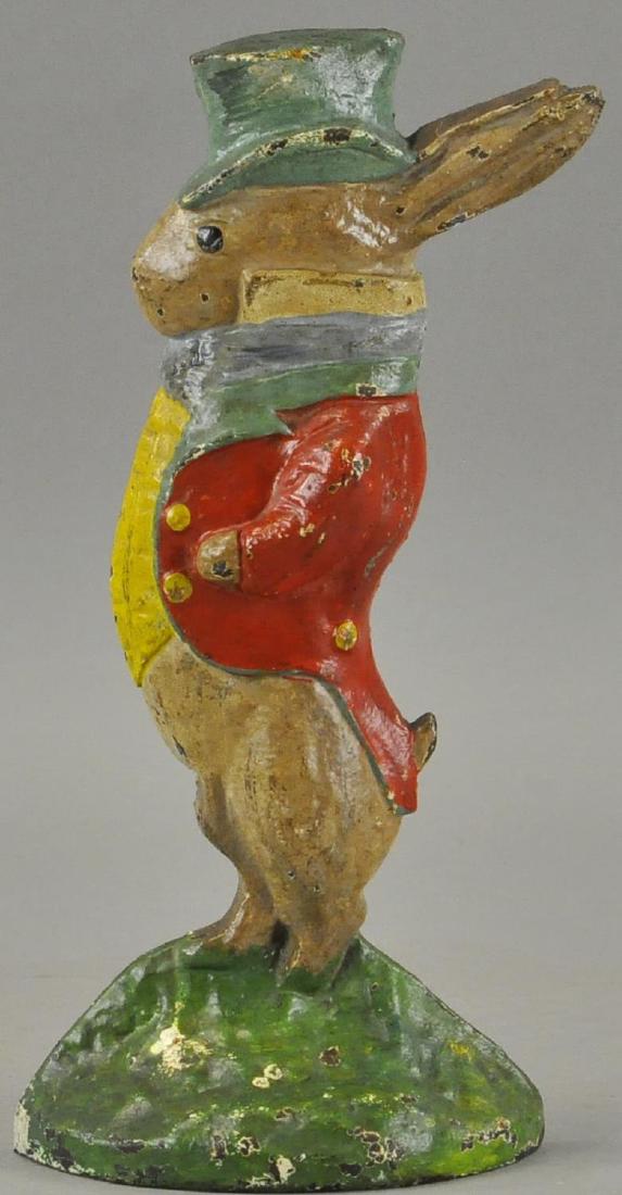 RABBIT WITH TOP HAT DOORSTOP '17' (1 of 2)