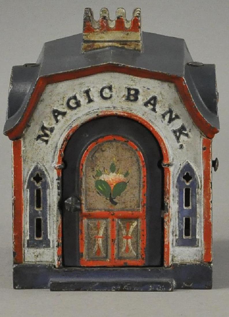 J&E STEVENS MAGIC MECHANICAL BANK (1 of 4)