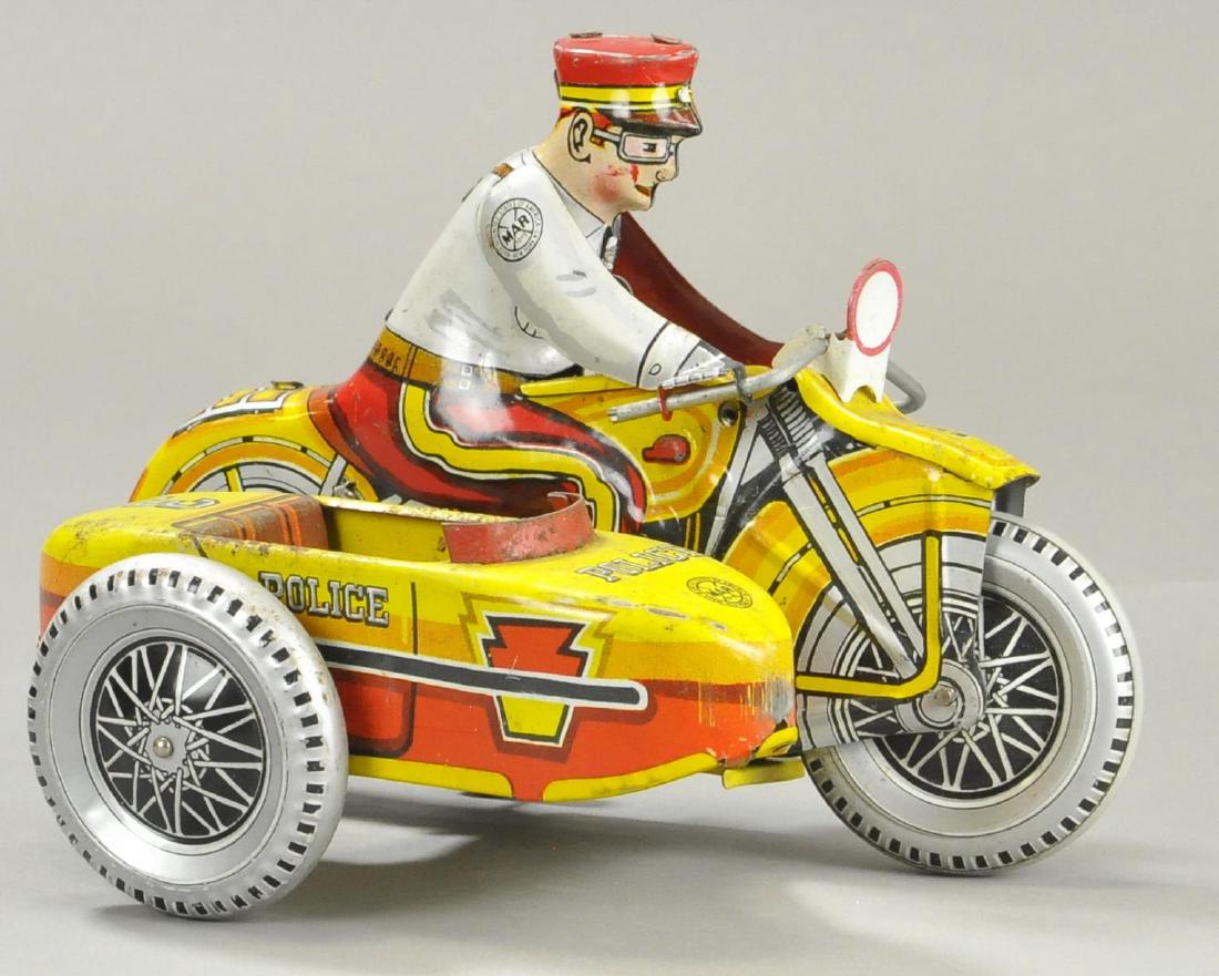MARX POLICE CYCLE WITH SIDECAR (1 of 3)