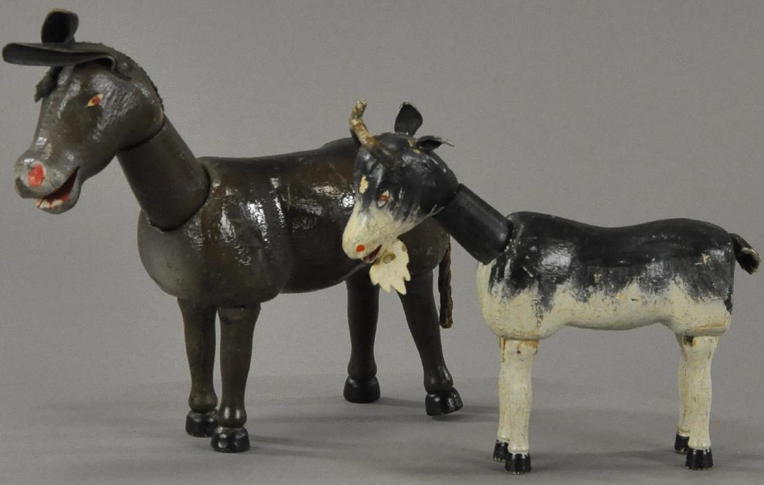 SCHOENHUT DONKEY & REDUCED SIZE GOAT (1 of 2)
