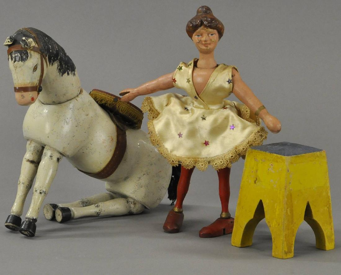 SCHOENHUT PERFORMING HORSE & LADY RIDER (1 of 2)