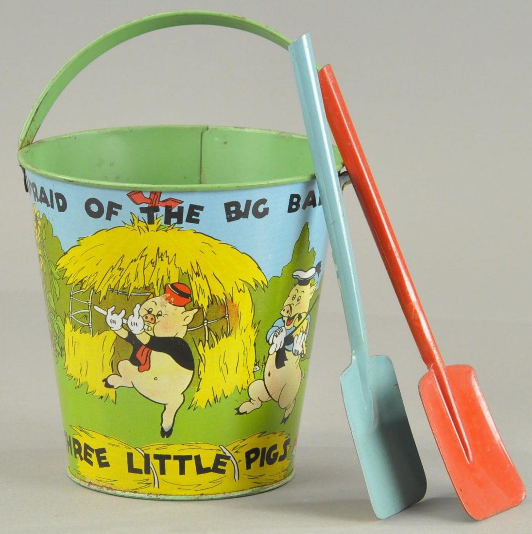 OHIO ART THREE LITTLE PIGS SAND PAIL (1 of 3)