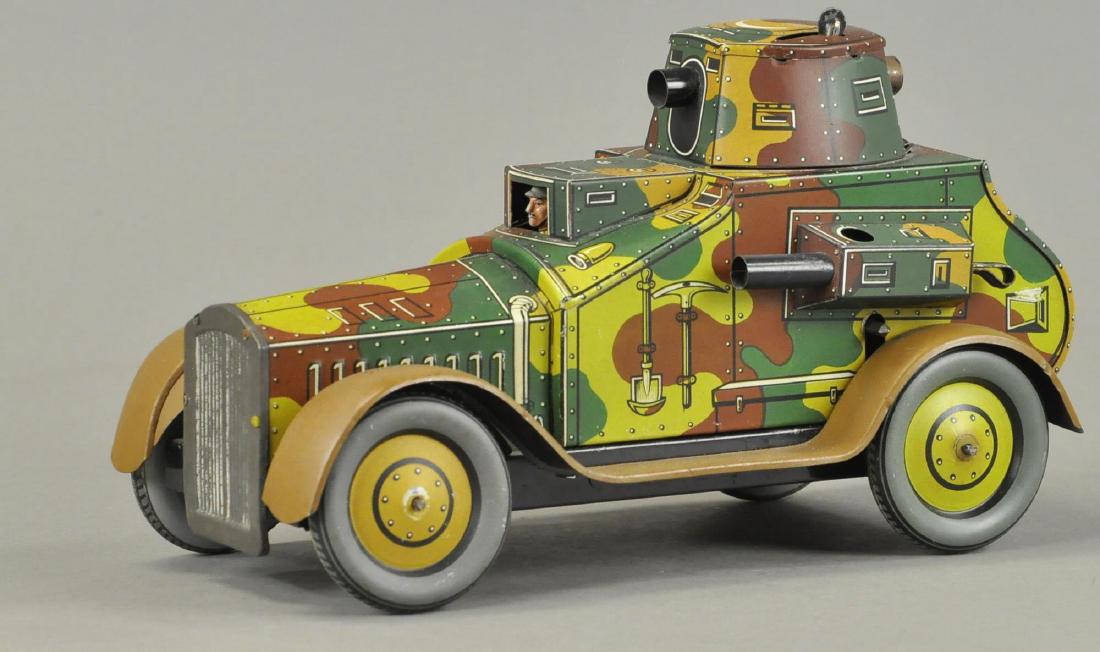 GERMAN TIN WIND-UP ARMORED TRUCK (1 of 3)