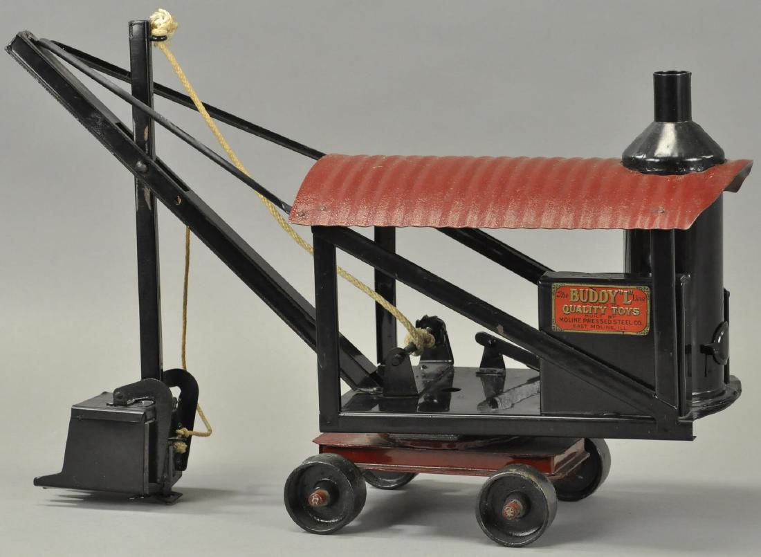 BUDDY L STEAM SHOVEL ON WHEELS: 281. Bertoia BASICS Online: BUDDY L STEAM SHOVEL ON WHEELS 20 1/2" l. Restored.