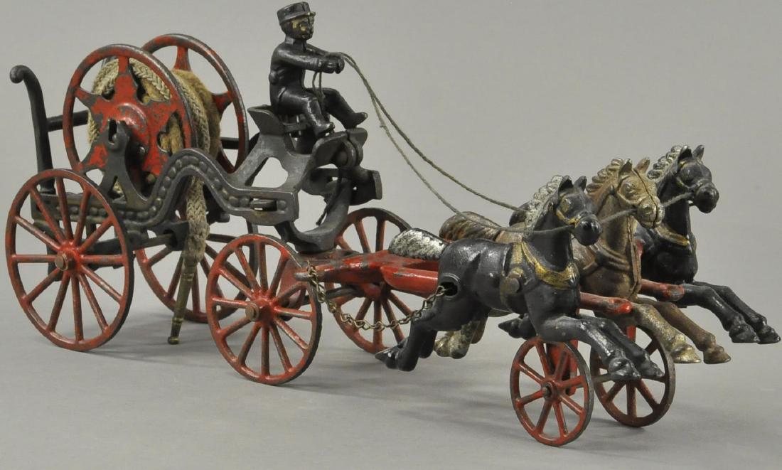 KENTON THREE HORSE HOSE REEL FIRE WAGON (1 of 3)