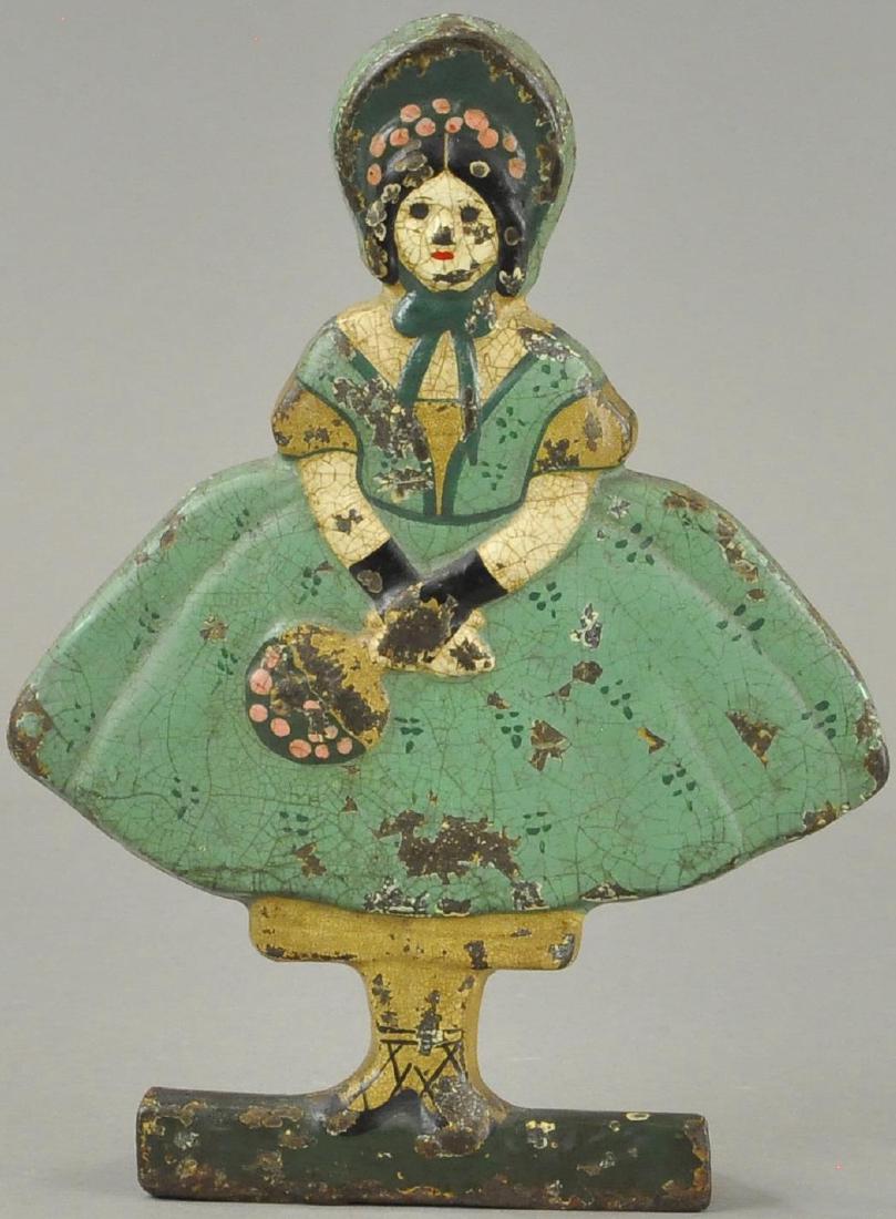 GIRL WITH HOOP SKIRT, WEDGE DOORSTOP (1 of 2)