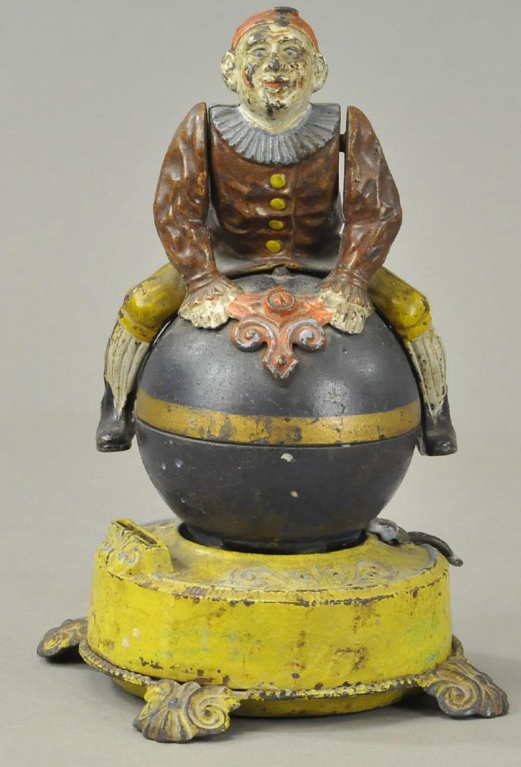 CLOWN ON GLOBE MECHANICAL BANK (1 of 3)