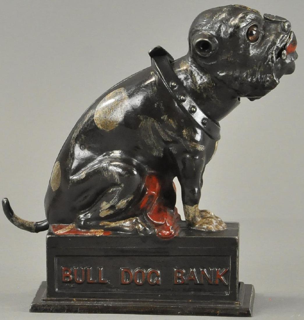 BULLDOG MECHANICAL BANK - RED BLANKET (1 of 4)