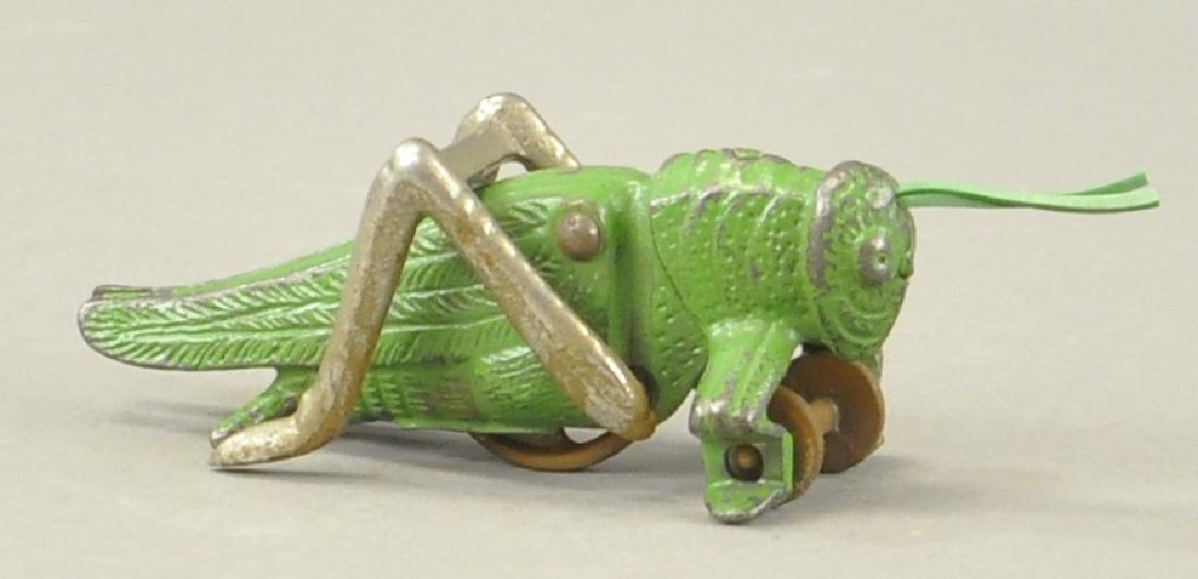 SMALL HUBLEY GRASSHOPPER: Smaller size of the Hubley insect series, a nice sidekick for the Daddy Long Legs Hopper. 3.75" l.