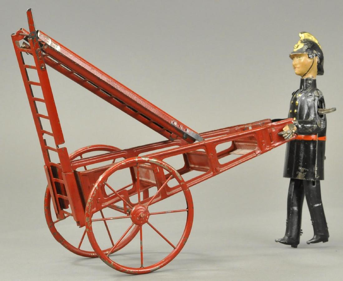 GAMA FIREMAN PUSHING LADDER CART (1 of 3)