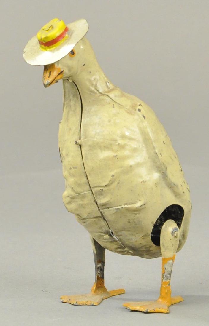 GERMAN TIN WALKING DUCK WITH HAT (1 of 3)