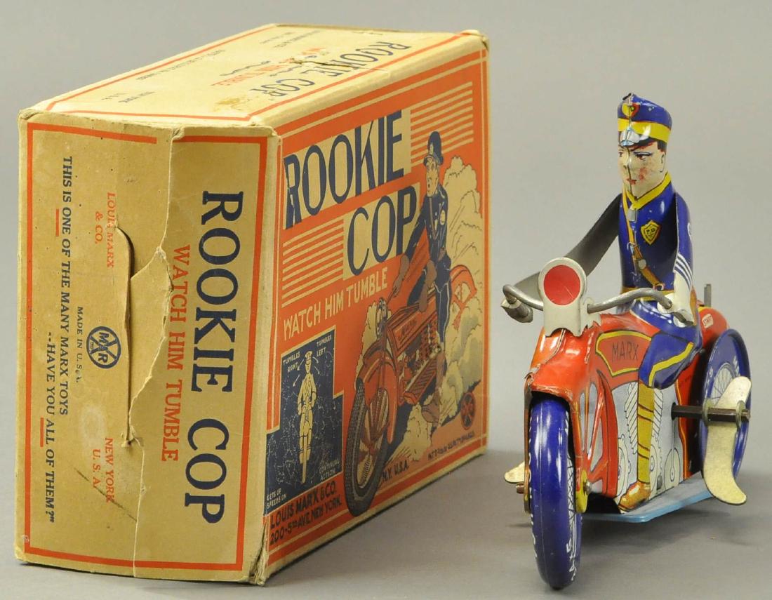 BOXED MARX TUMBLING ROOKIE COP MOTORCYCLE (1 of 3)
