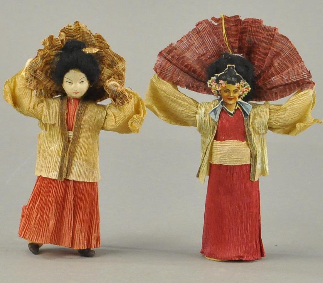 TWO COTTON BATTING GEISHA GIRLS (1 of 2)