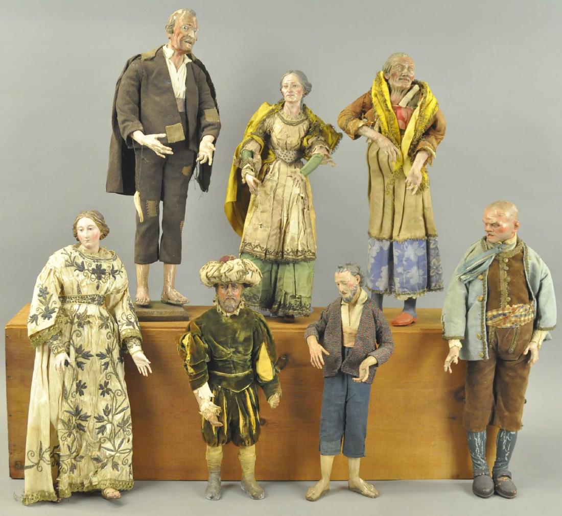 SEVEN LARGE NEPOLITAN FIGURES (1 of 4)