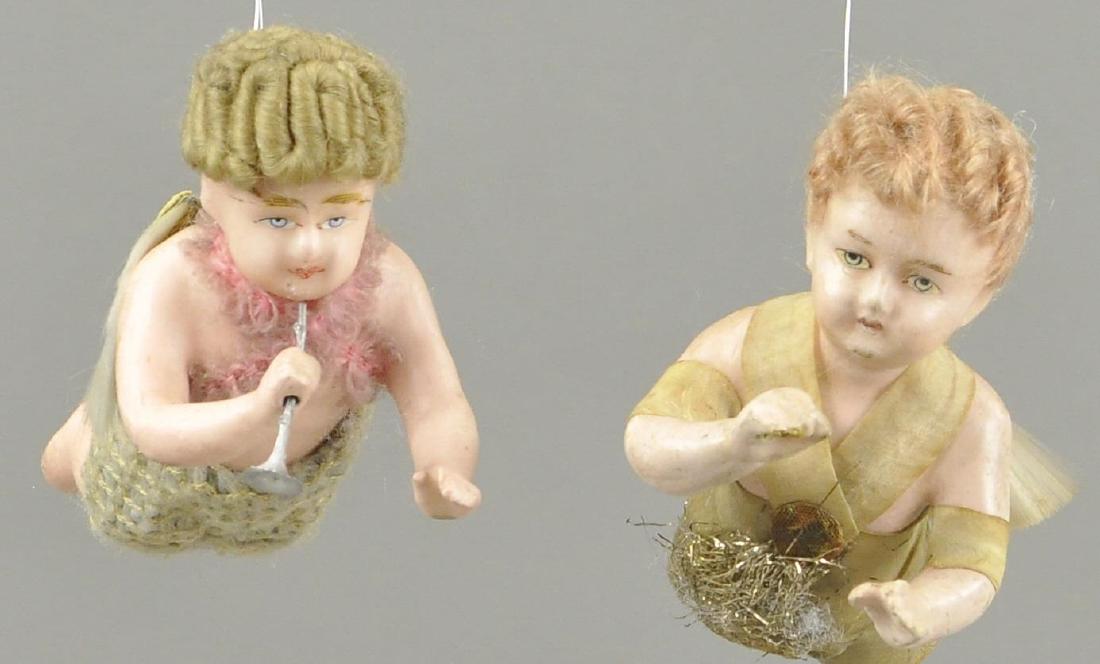 TWO LARGE WAX ANGELS (1 of 3)